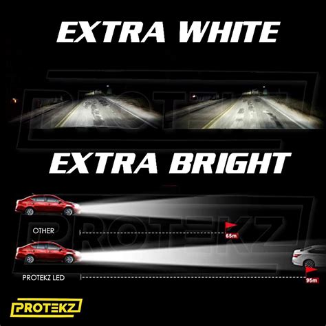 Protekz H Hb Led Headlight Bulb Hi Low Beam Kit Hid Light White