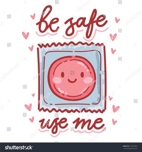 Friendly Illustration About Safe Sex Lettering Stock Vector Royalty Free 757661605 Shutterstock