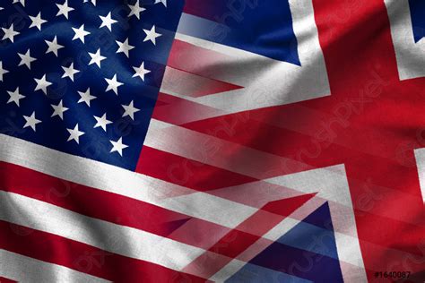 Composite background of the flags of UK and USA - stock photo 1640087 ...