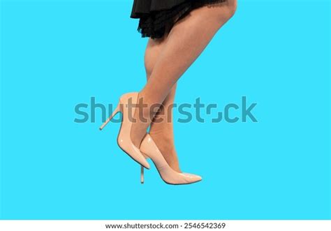 Elegant Woman Wearing Nude High Heels Stock Photo 2546542369 Shutterstock