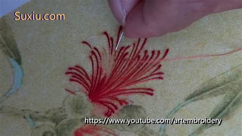 Hand embroideryArt broderie苏绣 苏州刺绣 両面刺繍 Double sided embroidery YouTube