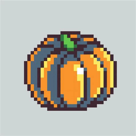 Pixel art illustration Pumpkin. Pixelated Pumpkin. Autumn Fall Pumpkin ...