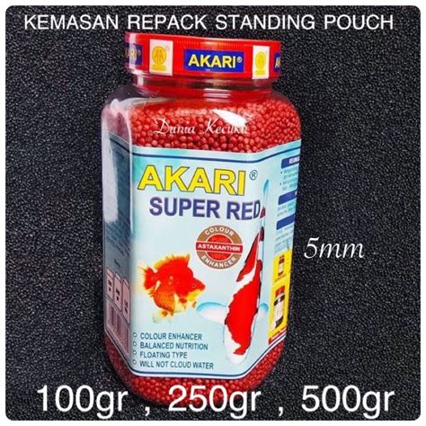 Jual Akari Super Red Colur Enhancer 5mm Pelet Ikan Koi Pakan Ikan