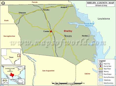 Shelby County Map | Map of Shelby County, Texas