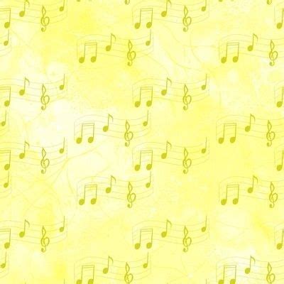 Yellow Music Notes Fabric, Wallpaper and Home Decor | Spoonflower