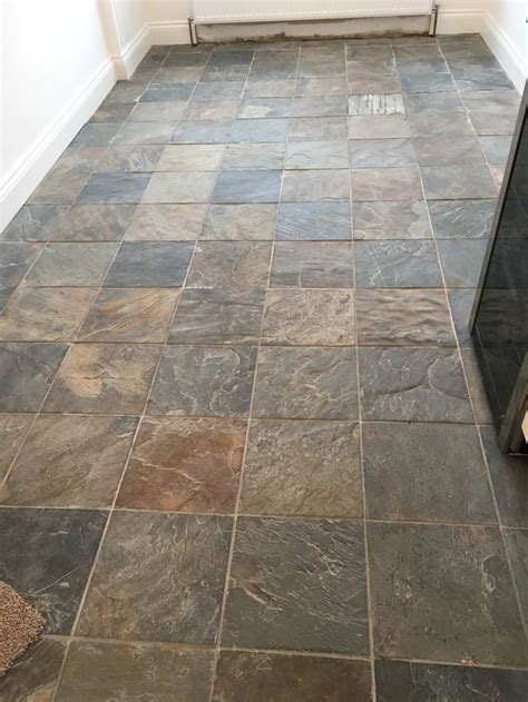 Multi Coloured Slate Floor Renovated In Camberley Surrey Stone