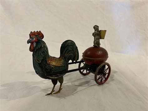 Lehmann Wind Up Toy Rooster And Rabbit 370 1900 1909 Catawiki