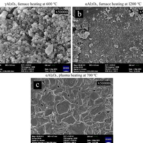 SEM Images Of Alumina Produced By Different Calcination Conditions