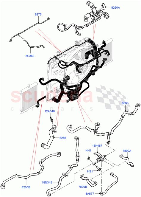 Cooling System Pipes And Hoses 5 0 Petrol Aj133 Dohc Cda A Parts