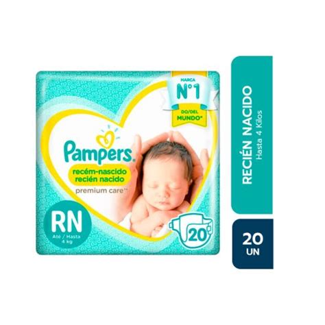 Pampers Recién Nacido Pañales Talla RN Bolsa 20 UN Boticas Hogar y