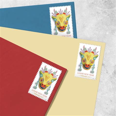 Lunar New Year Year Of The Dragon Stamps USPS