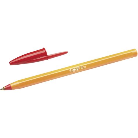 BIC Cristal Fine Point Ballpoint Pens Red 12 Pack Officeworks