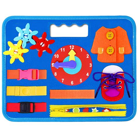 Buy Montessori Busy Board For Toddlers Kids Buckle Board Learning Toy