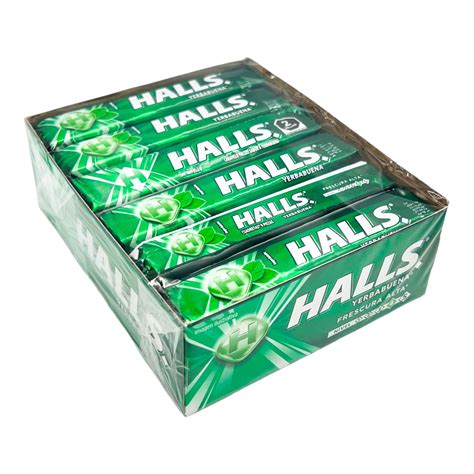 Adams pastilla Halls YERBABUENA paquete con 12 piezas Cartón con 30