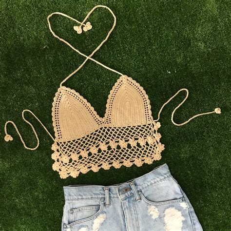 บกน Bikini ไหมพรมถกมอ สนำตาลครม New Shopee Thailand