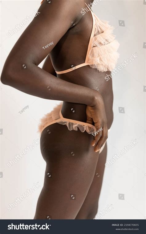 Sexy Ebony Lingerie Model Black Stock Photo 2194770655 Shutterstock