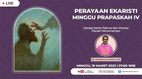 Perayaan Ekaristi Minggu Prapaskah Iv Misa Minggu Pagi Maret