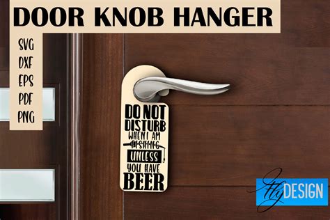 Door Knob Hanger SVG | Funny Quotes SVG Design By Fly Design ...