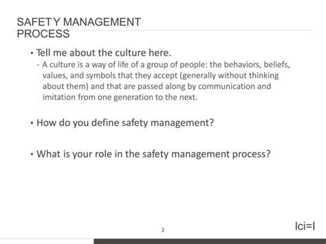 Effective Safety Culture From System Leadership Culture Pptx