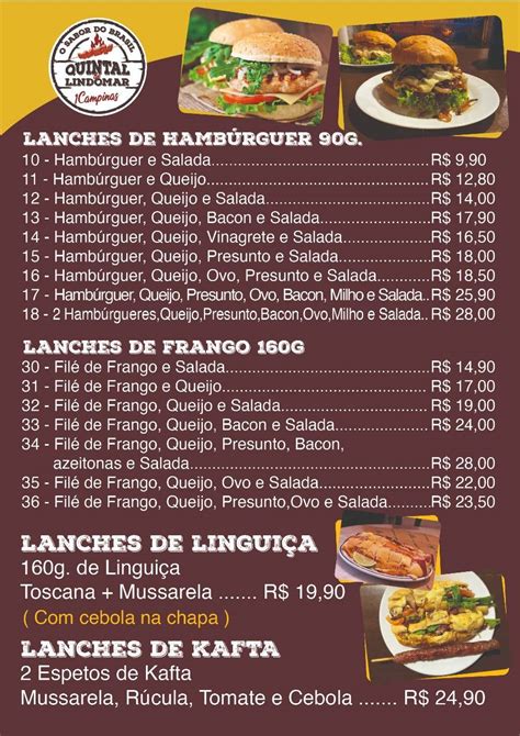 Menu Em QUINTAL DO LINDOMAR Pub Bar Campinas