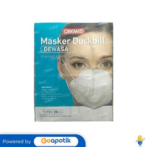 ONEMED 4PLY MASKER DUCKBILL PUTIH DEWASA BOX 25 PCS Kegunaan Efek