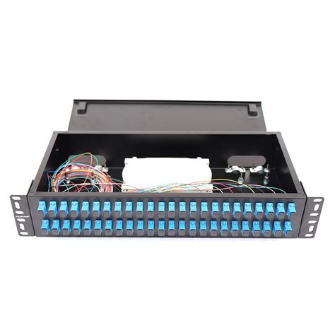 2U SC ODF 48 Port Rack Mounted Optical Fiber Distribution Patch Panel