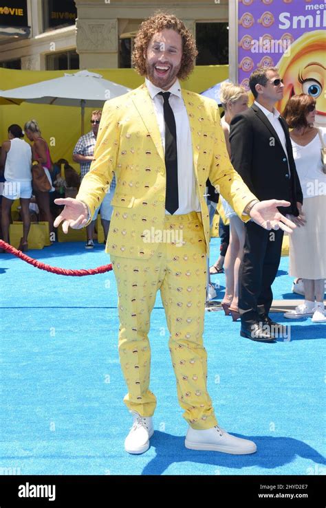 TJ Miller attending The Emoji Movie World Premiere held at the Regency Village Theatre Stock ...