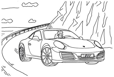 Porsche Coloring Pages to Print - Free Printable Coloring Pages