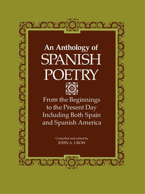 An Anthology Of Spanish Poetry