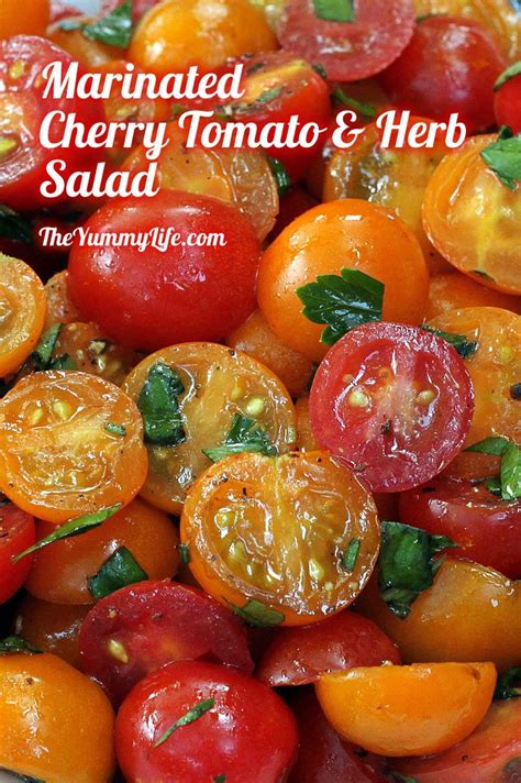 Marinated Cherry Tomato And Herb Salad