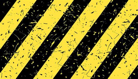 Grunge Yellow And Black Diagonal Stripes Warning Background