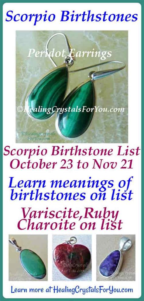 Scorpio Birthstone List Birthstones Meaning & Use: 23rd Oct - 21st Nov