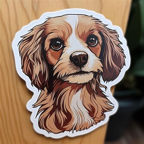 Premium Ai Image Sticker Of A Dog Generative Ai