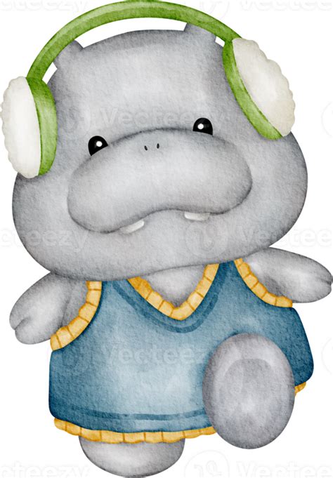 cute hippo clip art 36906454 PNG