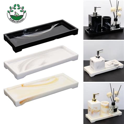 Whcart Vanity Tray Toilet Tank Storage Tray Resin Bathtub Tray Tray