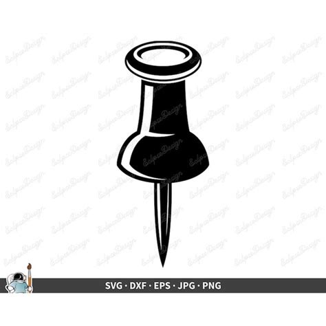 Push Pin Svg Clip Art Cut File Silhouette Dxf Eps Png  Inspire Uplift