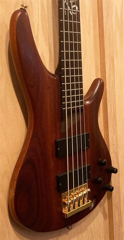 2003 Ibanez K5 Fieldy Signature Series 5 String Bass Natural Guitars