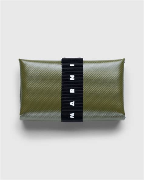 Marni Tri Fold Wallet Green Highsnobiety Shop