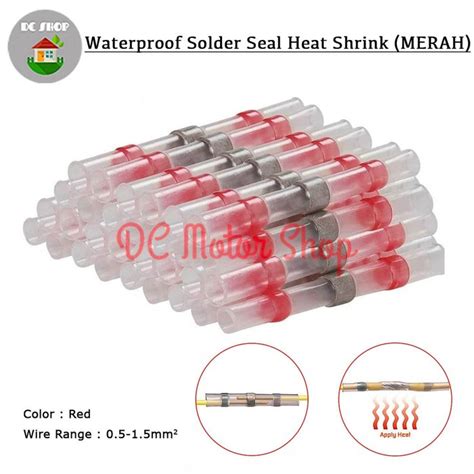 Jual Hot Seal Wire Connector Sambungan Kabel Waterproof Solder Heat Merah Shopee Indonesia