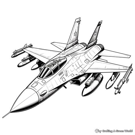 Realistic Fighter Jet Coloring Pages - Free & Printable!