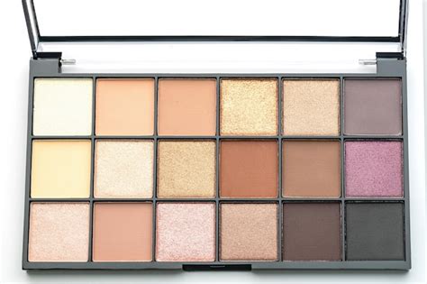 Premium Photo Set Of Nude Eyeshadows In Black Case On White Background Top View Closeup Of