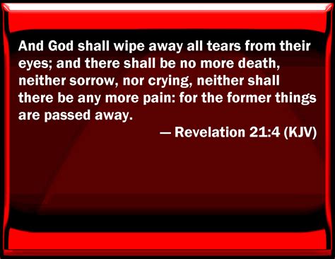 Revelation And God Shall Wipe Away All Tears From Their Eyes And