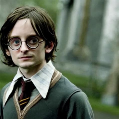 Elijah Wood As Harry Potter Long Hair Glasses Boy Stable Diffusion