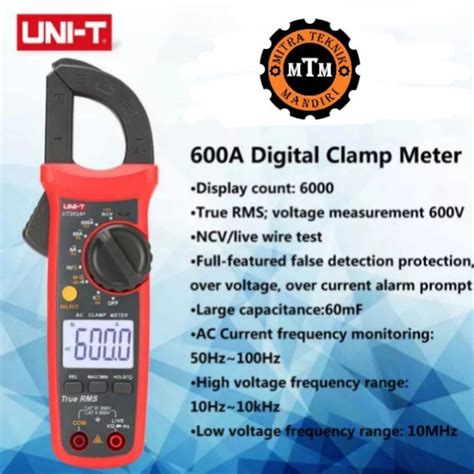 Jual Alat Ukur Digital Clamp Meter Tang Ampere Multimeter Uni T