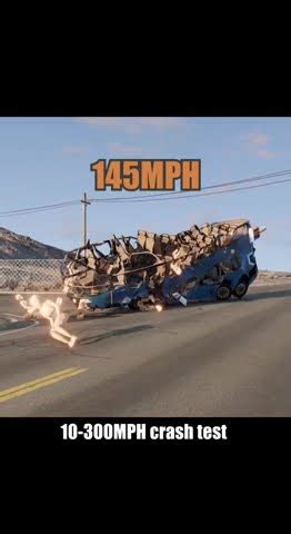 Bus Vs Bollard Crash Test At Different Speeds In Beamng Drive