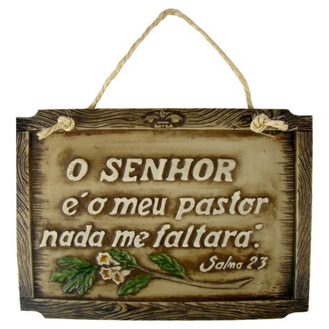 placa decorativa o senhor é meu pastor nada me faltará