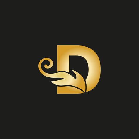 Gold Luxury Letter D Logo D Logo With Graceful Style Vector File