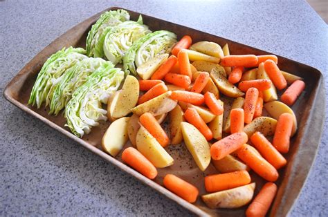 Roasted Potatoes Carrots And Cabbage Recipe