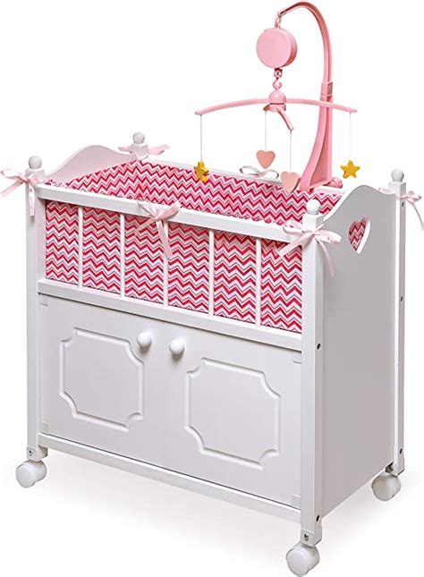 Amazon Badger Basket Wooden Doll Bed With Storage Cabinet Bedding