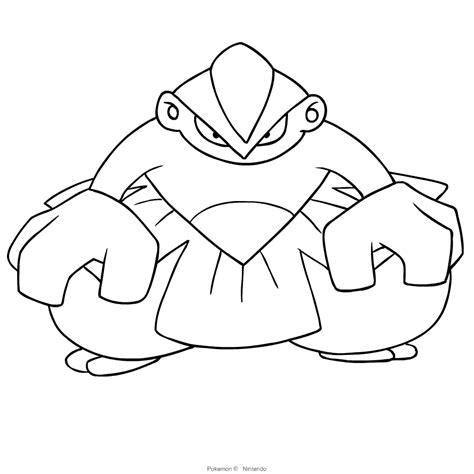 Disegno Di Hariyama Dei Pokémon Di Terza Generazione Da Colorare